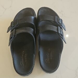 Skechers Arch Fit Black Slide Sandals